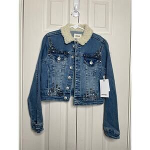 NEW Hudson Jeans Girls Studded Denim Jacket Size Medium